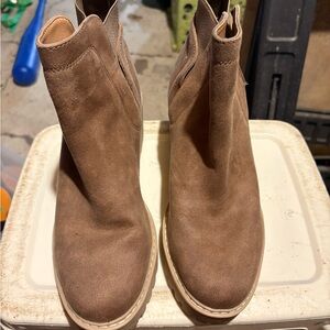 Brown Suede Ankle Boots